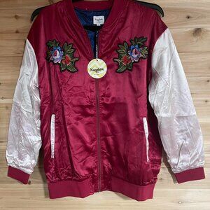 Burgundy And White Hayden LA Jacket